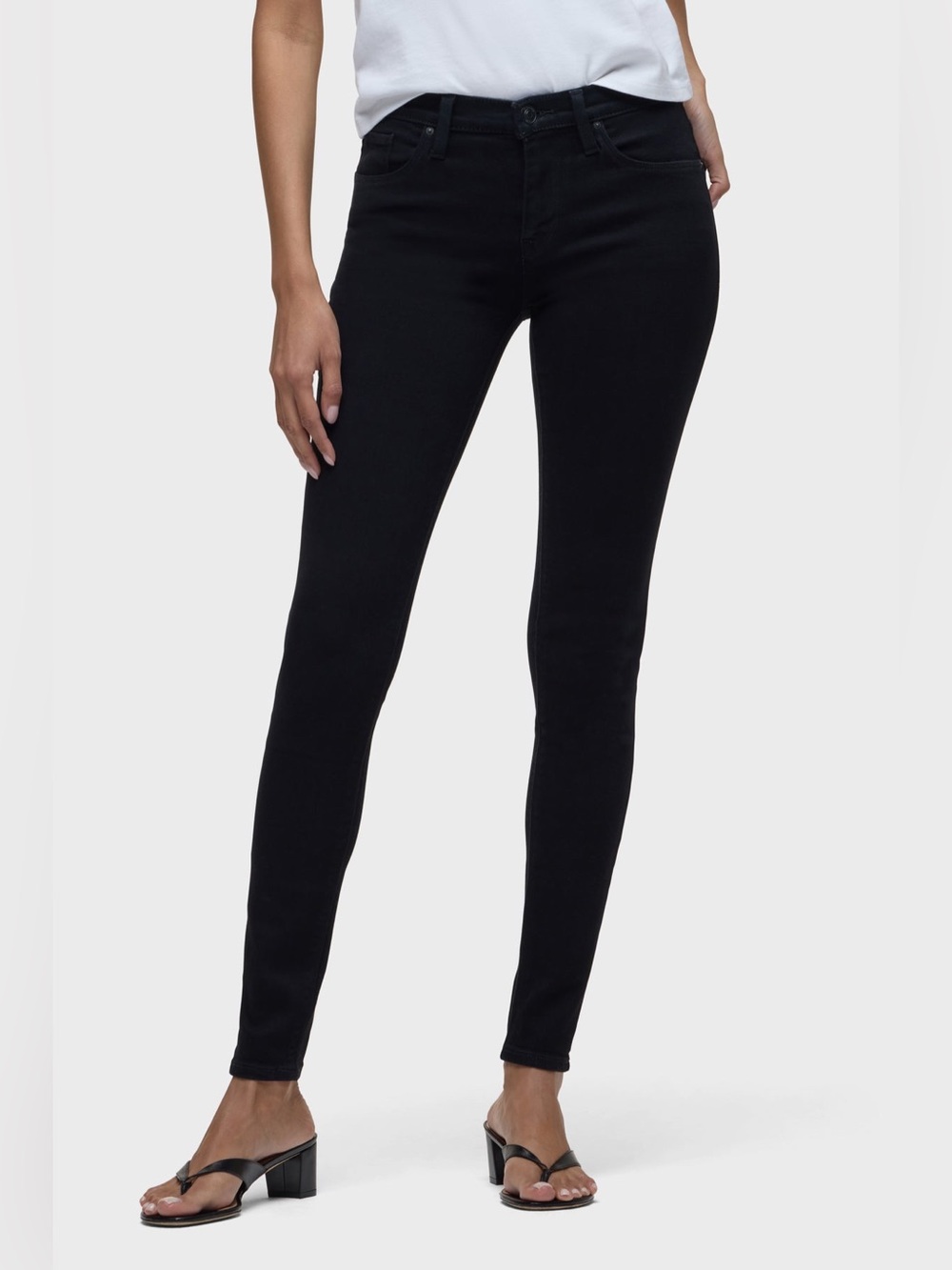 Hudson Nico blk Women Black super Skinny High-Rise Jeans size 28